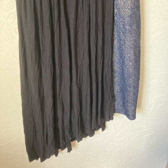 Free People Foiled Eleanore Mini
Asymmetrical Dress Navy Blue/Black Combo (M) - Picture 9 of 11